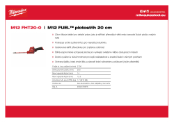 MILWAUKEE M12 FUEL™ plotostřih 20 cm 4933479675 A4 PDF
