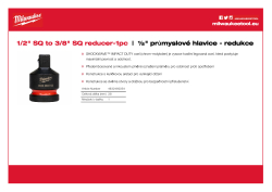 MILWAUKEE Redukce ½" čtyřhran - ⅜" čtyřhran 4932480354 A4 PDF