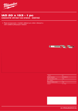MILWAUKEE Impact Auger Bits Short 48130813 A4 PDF