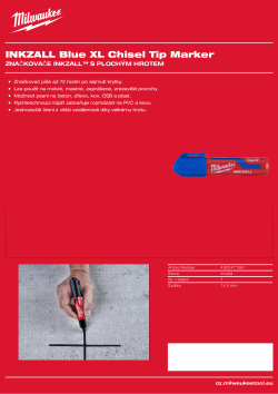 MILWAUKEE INKZALL™ značkovač s plochým hrotem XL 4932471561 A4 PDF