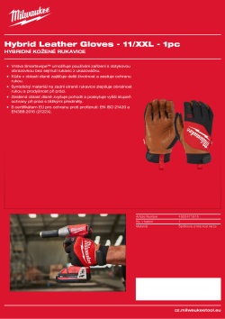MILWAUKEE Hybridní kožené rukavice - XXL/11 - 1ks 4932471915 A4 PDF