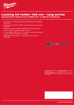 MILWAUKEE Držák bitů s aretací nástroje  - 152 mm 4932471824 A4 PDF