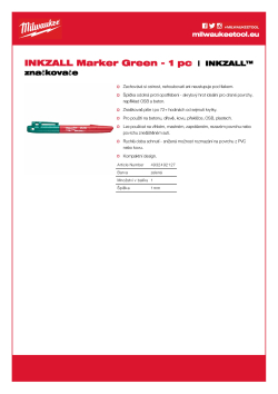 MILWAUKEE INKZALL™ značkovač 4932492127 A4 PDF