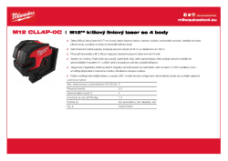 MILWAUKEE M12™ křížový liniový laser se 4 body 4933479202 A4 PDF