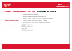 MILWAUKEE Magnetická vodováha I-Beam 120 cm 4932478566 A4 PDF