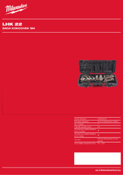 MILWAUKEE Sada koncovek na spirálu 22 mm 9 ks 48533840 A4 PDF
