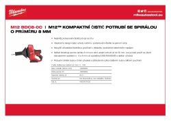 MILWAUKEE M12™ subkompaktní čistič potrubí se spirálou o průměru 8 mm 4933451632 A4 PDF