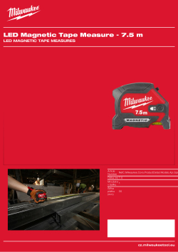 MILWAUKEE LED magnetický svinovací metr 7,5 m 4932492469 A4 PDF