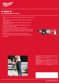 MILWAUKEE 10 kg bourací kladivo třídy K-Hex 4933375650 A4 PDF
