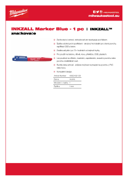 MILWAUKEE INKZALL™ značkovač* 4932492126 A4 PDF