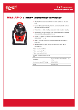 MILWAUKEE M12™ ventilátor 4933478228 A4 PDF