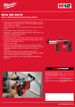 MILWAUKEE M12™ odsávání prachu ke kladivu 4933443003 A4 PDF