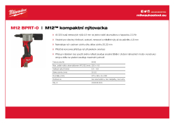 MILWAUKEE M12™ kompaktní nýtovačka 4933464404 A4 PDF
