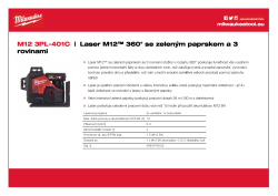 MILWAUKEE Laser M12™ 360° se zeleným paprskem se 3 rovinami 4933478102 A4 PDF