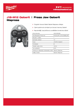 MILWAUKEE Press Jaws GEBERIT 4932480885 A4 PDF