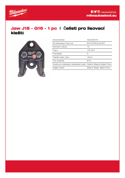 MILWAUKEE Press Jaws 4932464544 A4 PDF