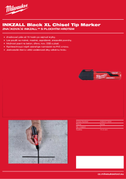 MILWAUKEE INKZALL™ značkovač s plochým hrotem XL 4932471559 A4 PDF
