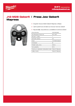 MILWAUKEE Press Jaws GEBERIT 4932480883 A4 PDF