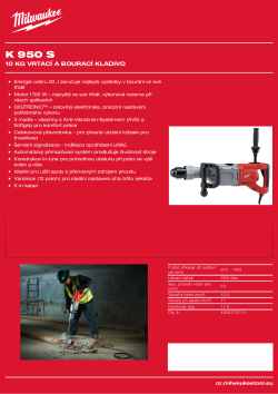 MILWAUKEE 10 kg vrtací a bourací kladivo - SDS-Max 4933405365 A4 PDF