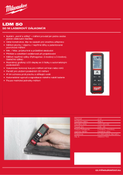 MILWAUKEE 50 m laserový dálkoměr 4933447700 A4 PDF