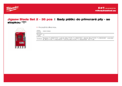 MILWAUKEE Plátky do přímočaré pily pro použití do dřeva a kovu - sada 35 ks 4932479088 A4 PDF