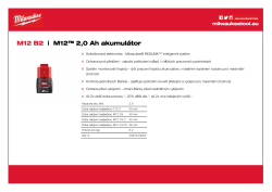 MILWAUKEE M12™ 2,0 Ah akumulátor 4932430064 A4 PDF