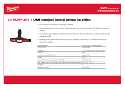 MILWAUKEE USB nabíjecí čelová lampa na přilbu 4933479767 A4 PDF