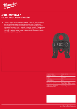 MILWAUKEE J18-MP¾″ 4932479443 A4 PDF