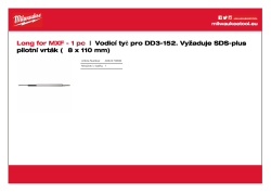 MILWAUKEE Vodící tyč pro MXF DCD150 4932479580 A4 PDF