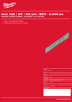 MILWAUKEE 15G Finish Nails 4932492581 A4 PDF