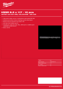 MILWAUKEE HSS DIN 338 Rollforged Drill Bits With Reduced Shank 4932363519 A4 PDF