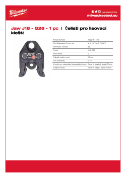 MILWAUKEE Press Jaws 4932464546 A4 PDF