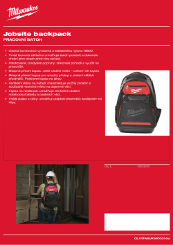 MILWAUKEE Pracovní batoh 48228200 A4 PDF