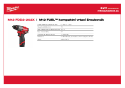 MILWAUKEE M12 FUEL™ subkompaktní vrtací šroubovák 4933479873 A4 PDF