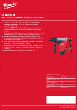 MILWAUKEE 8 kg SDS-Max vrtací a bourací kladivo 4933464896 A4 PDF