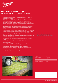 MILWAUKEE Impact Auger Bits Long 48136762 A4 PDF