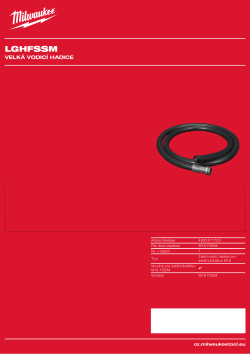 MILWAUKEE Velká vodicí hadice M18 FSSM 4932471720 A4 PDF