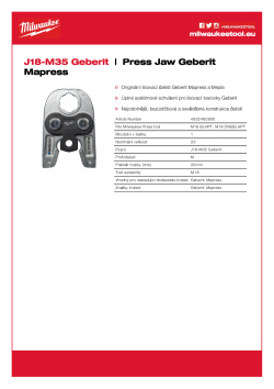 MILWAUKEE Press Jaws GEBERIT 4932480890 A4 PDF