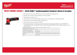 MILWAUKEE M12 FUEL™ subkompaktní bodová bruska 4933479681 A4 PDF