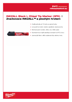 MILWAUKEE INKZALL™ značkovač s plochým hrotem L (3ks) 4932471554 A4 PDF