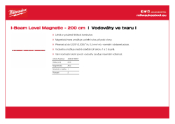 MILWAUKEE Magnetická vodováha I-Beam 200 cm 4932478567 A4 PDF