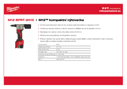 MILWAUKEE M12™ kompaktní nýtovačka 4933464405 A4 PDF