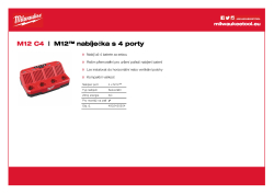 MILWAUKEE M12™ nabíječka s 4 porty 4932430555 A4 PDF
