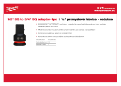 MILWAUKEE Redukce ½" čtyřhran - ¾" čtyřhran 4932480355 A4 PDF