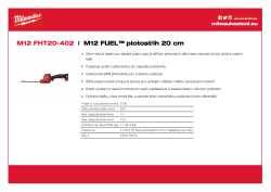 MILWAUKEE M12 FUEL™ plotostřih 20 cm 4933479676 A4 PDF