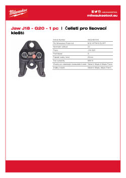 MILWAUKEE Press Jaws 4932464545 A4 PDF