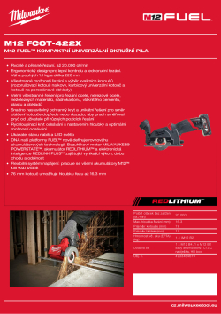MILWAUKEE M12 FUEL™ kompaktní univerzální okružní pila 4933464619 A4 PDF