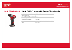 MILWAUKEE M12 FUEL™ subkompaktní vrtací šroubovák 4933479874 A4 PDF