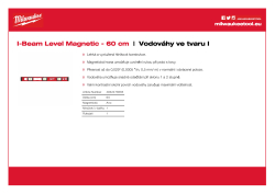 MILWAUKEE Magnetická vodováha I-Beam 60 cm 4932478565 A4 PDF