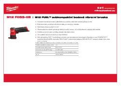MILWAUKEE M12 FUEL™ subkompaktní bodová bruska 4933479680 A4 PDF
